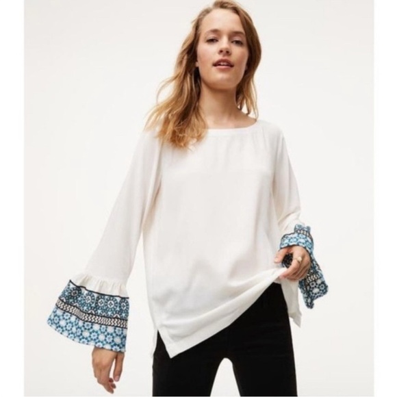 LOFT Tops - Statement sleeve blouse